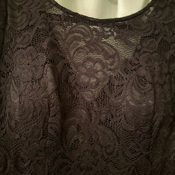 Custom Size See-Through Maxi Lace Evening Dress with Half Sleeve - Picture 3 of 6